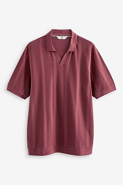 Next Poloshirt Strukturiertes Kurzarm-Poloshirt mit Kuba-Kragen (1-tlg) günstig online kaufen