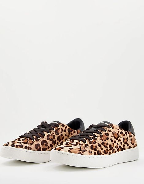 Karen Millen – Sneaker zum Schnüren mit Leopardenmuster-Bunt günstig online kaufen