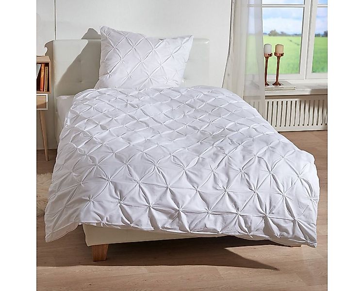 TRAUMSCHLAF Bettwäsche Pintuck, Mako Satin, 2 teilig, edles besonderes Desi günstig online kaufen