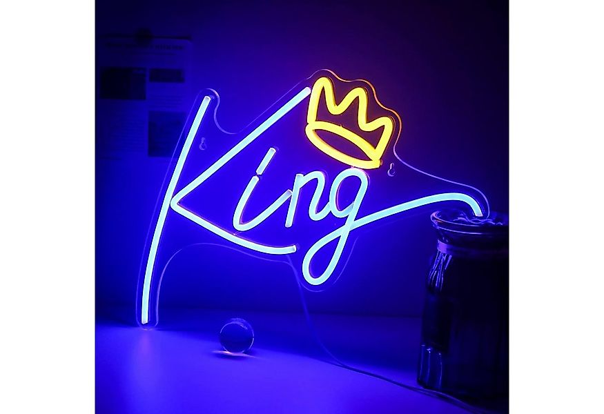MUPOO LED Dekoobjekt Halloween Deko LED Neonschild King/Queen Acryl Nachtli günstig online kaufen