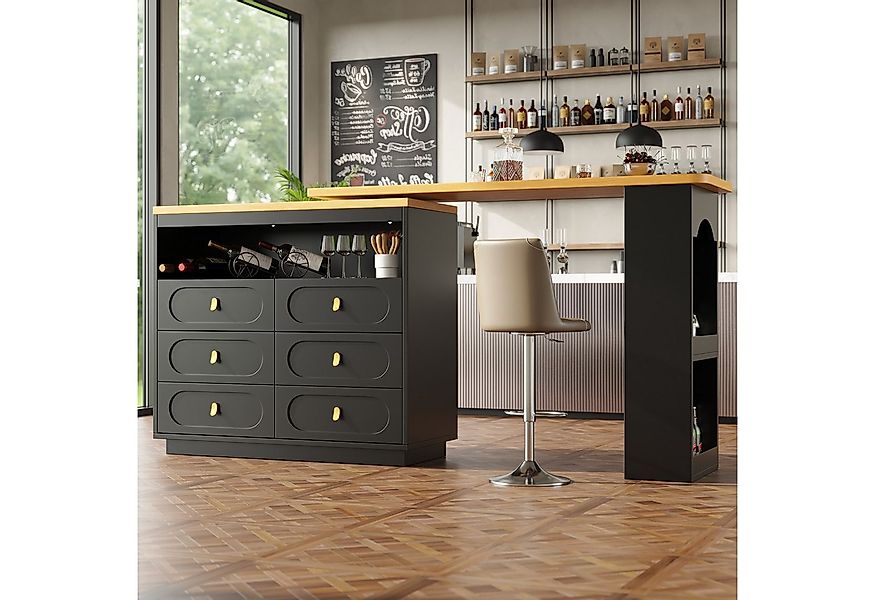 i@home Bartisch mit Stauraum und Schubladen, ausziehbar, Küchentisch/ Hausb günstig online kaufen