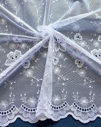 Weckbrodt Gardine "Isabella" Kräuselband 1 Stk. tlg. echte Stickerei, Flore günstig online kaufen