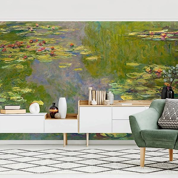 Fototapete Claude Monet - Grüne Seerosen günstig online kaufen