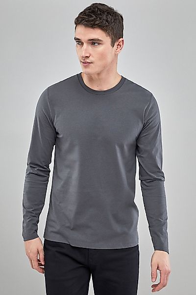 Next Langarmshirt Rundhalsshirt – Regular Fit günstig online kaufen