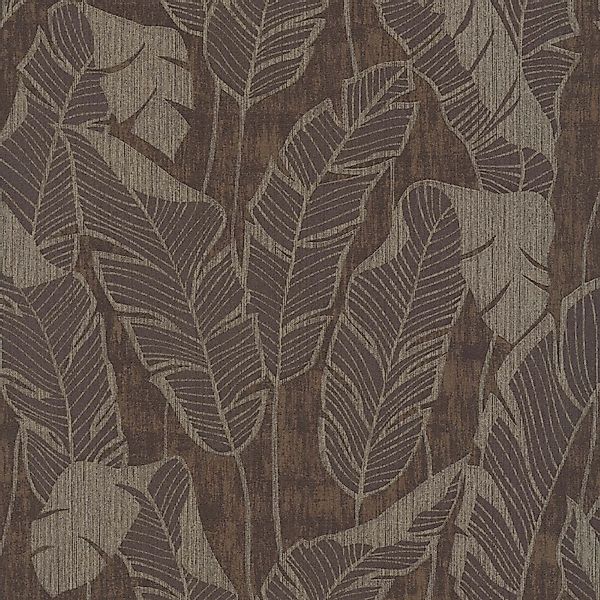 Bricoflor Vliestapete Palmenblätter in Gold Creme Elegante Tapete mit Feder günstig online kaufen