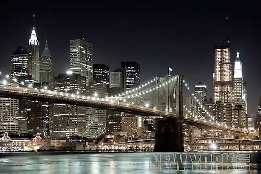 Papermoon Fototapete »Manhatten Bridge« glatt günstig online kaufen