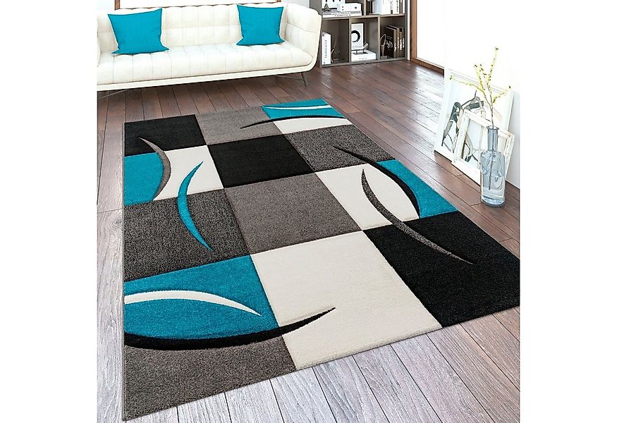 Paco Home Teppich Diamond 665, rechteckig, Höhe: 17 mm, Karo Muster, 3D-Des günstig online kaufen