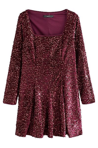 Next Minikleid Minikleid mit Pailletten und eckigem Ausschnitt (1-tlg) günstig online kaufen