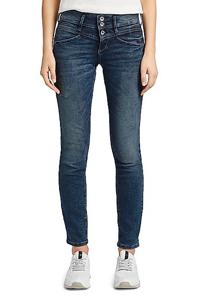 TOM TAILOR 5-Pocket-Jeans Tom Tailor Alexa slim RANDOM BLEACHED BLUE DENIM günstig online kaufen