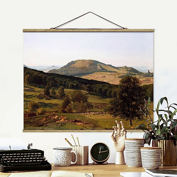 Stoffbild Kunstdruck mit Posterleisten - Querformat Albert Bierstadt - Berg günstig online kaufen