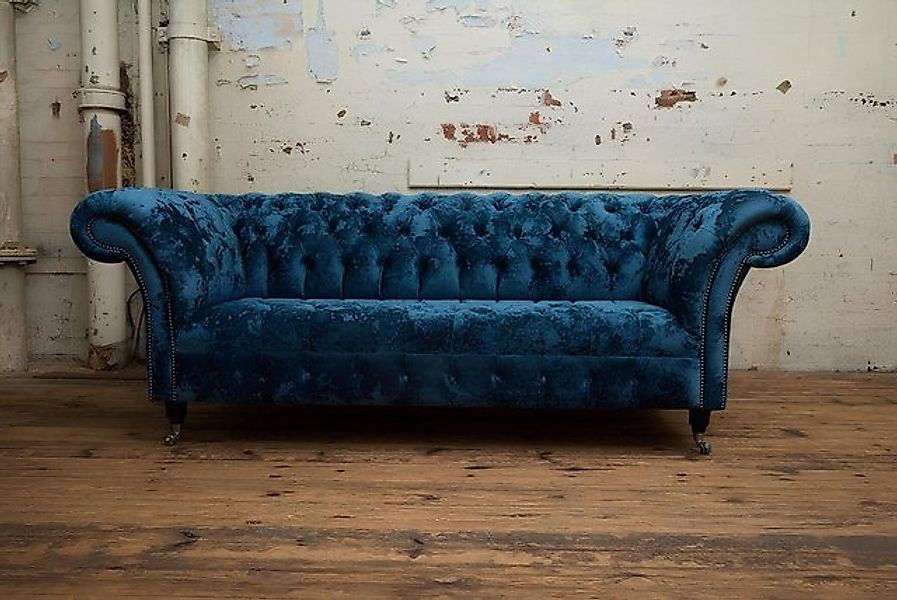 Xlmoebel Sofa Hochwertiges Stoff-Sofa Chesterfield Couch Sofas Polster 3-Si günstig online kaufen