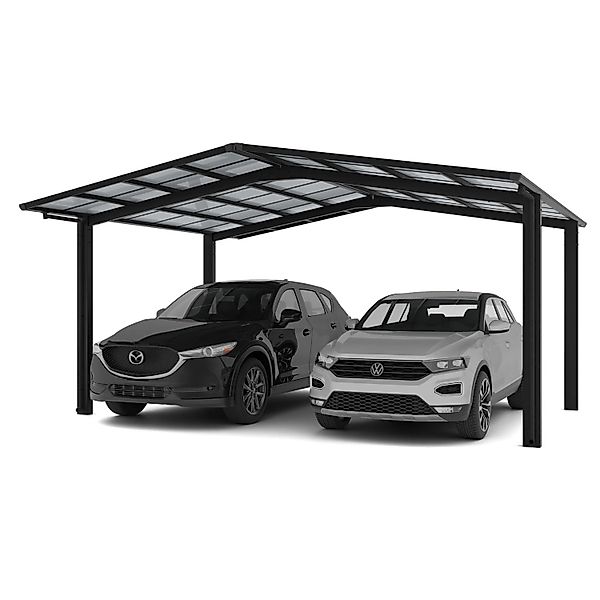 Ximax Alu Doppelcarport Linea Typ 60 Schwarz 546 x 495 cm Sonderfertigung günstig online kaufen