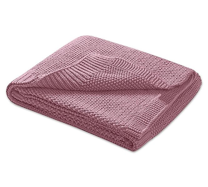 Babydecke Baby- und Kinderdecke aus kuschelweichem Strick in 70x100 cm, wom günstig online kaufen