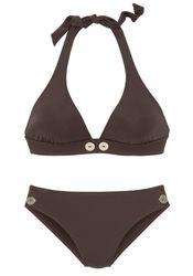 Vivance Triangel-Bikini mit goldfarbenen Zierknöpfen günstig online kaufen