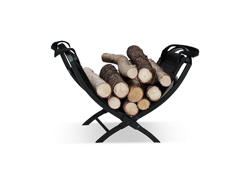 relaxdays Kaminholzkorb mit Tragetuch günstig online kaufen