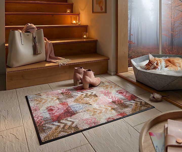 wash+dry by Kleen-Tex Fußmatte "Timesign" rechteckig 7 Höhe günstig online kaufen