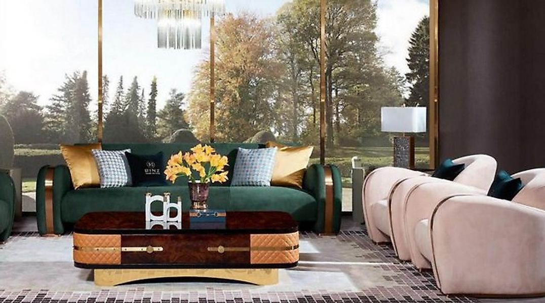 JVmoebel Sofa Sofa 4 Sitzer Sofa Polster Textil Sofas Design Luxus Stoffsof günstig online kaufen