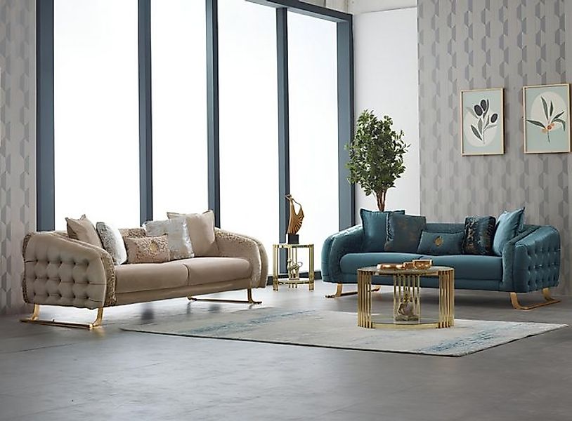 JVmoebel Sofa Couchgarnitur Dreisitzer Sofa 3 Sitz Stoffsofa Polstersofa Be günstig online kaufen