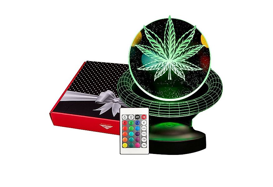 Geschenkelampe LED Nachttischlampe Cannabis Baum 3D Nachtlicht Lustiges Ges günstig online kaufen