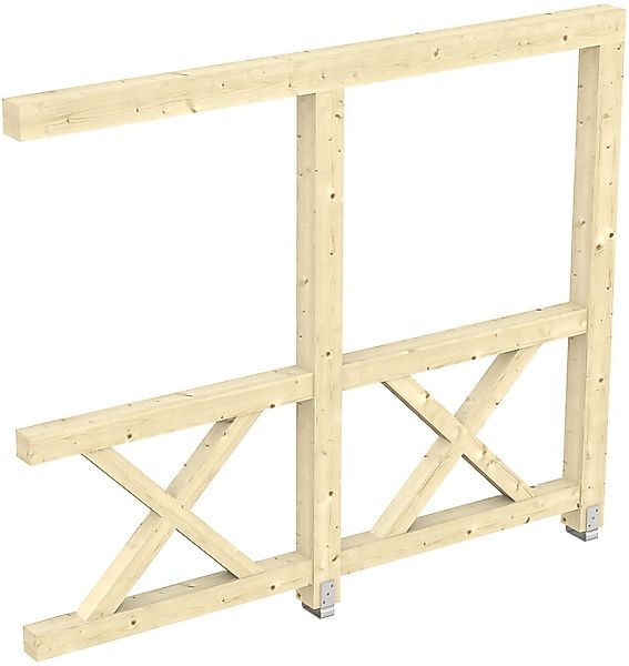 Skanholz Carport-Seitenwand "Andreaskreuz", Wandanbau günstig online kaufen