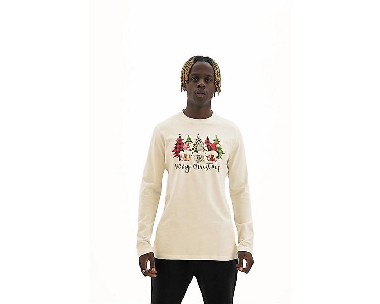 COFI Casuals Weihnachtssweatshirt Oversize Weihnachts-Sweatshirt in Creme - günstig online kaufen