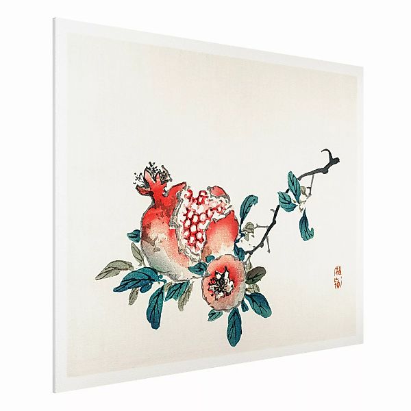 Forexbild Blumen - Querformat Asiatische Vintage Zeichnung Granatapfel günstig online kaufen