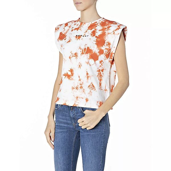 Replay W3568c.000.23222t T-shirt 2XS Ivory / Orange günstig online kaufen