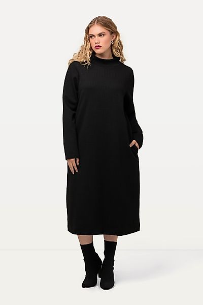 Ulla Popken Midikleid Sweatkleid Struktur Taschen günstig online kaufen