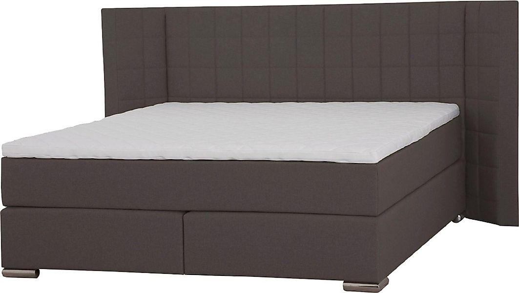 Home affaire Boxspringbett "Piazza" mit Steppung und Kopfteil mit seitliche günstig online kaufen