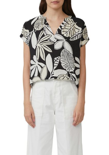 s.Oliver Druckbluse mit Raff-Details günstig online kaufen