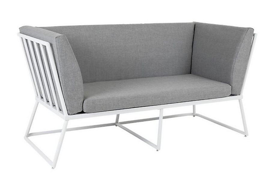 Brafab Gartensofa Vence mit Kissen 2-Sitzer, Weiß günstig online kaufen