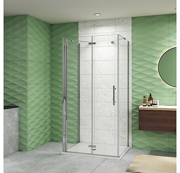 duschspa Komplettdusche 195cm ESG U-Form Duschkabine Falttür Scharniertür D günstig online kaufen