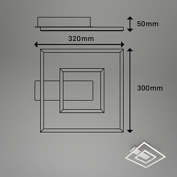 Briloner Leuchten LED Deckenleuchte 3772019, LED fest integriert, 2700K - E günstig online kaufen
