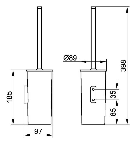 Keuco WC-Garnitur Collection Moll, Toilettenbürstengarnitur günstig online kaufen