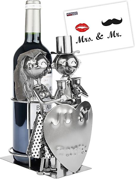 BRUBAKER Weinflaschenhalter Just Married - Metall günstig online kaufen