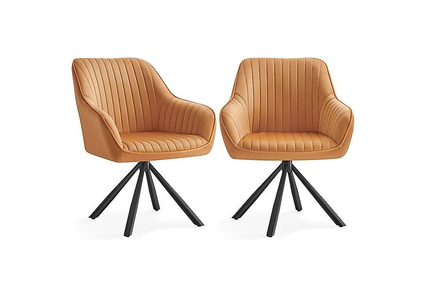 SONGMICS Esszimmerstuhl (2 St), Esszimmerstuhl, Küchenstuhl drehbar, Stahlb günstig online kaufen