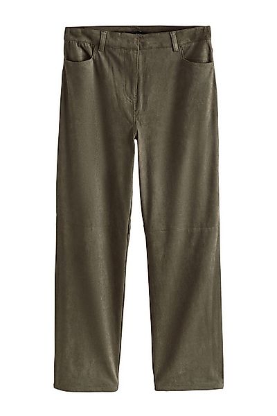 Next Lederhose Straight Fit Hose aus Kunstwildleder, Kurzgröße (1-tlg) günstig online kaufen