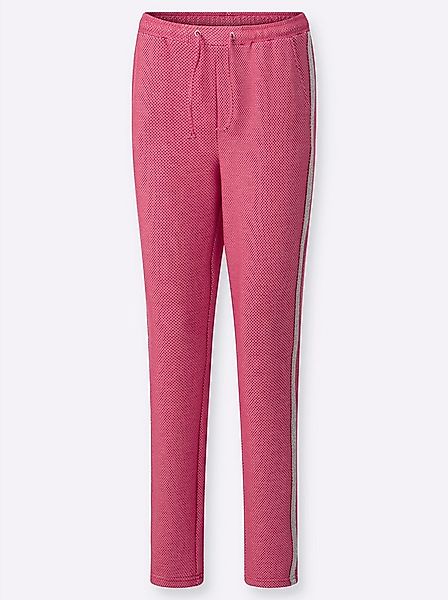 Sieh an! Jerseyhose Jersey-Hose komfortabel in Struktur-Optik, mit Galonstr günstig online kaufen