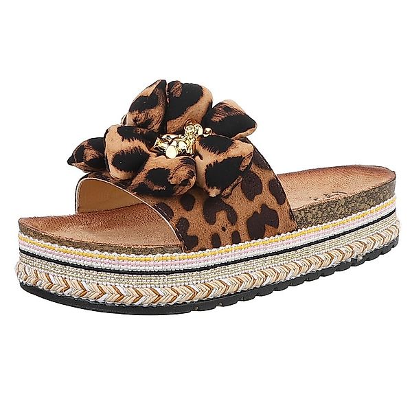 Ital-Design Stylische Damen-Sandalen mit Blumen und günstig online kaufen