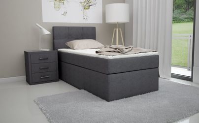 Möbelfreude Boxspringbett Boxspringbett Bea Anthrazit 90x200 günstig online kaufen