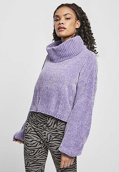 URBAN CLASSICS Sweater Damen Ladies Short Chenille Turtleneck Sweater (1-tl günstig online kaufen