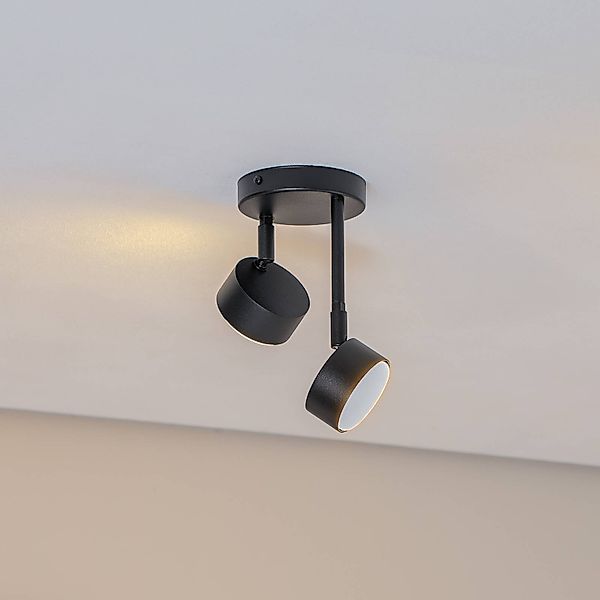 Deckenstrahler Nemo, 2-fl., schwarz, beweglich, GX53 günstig online kaufen