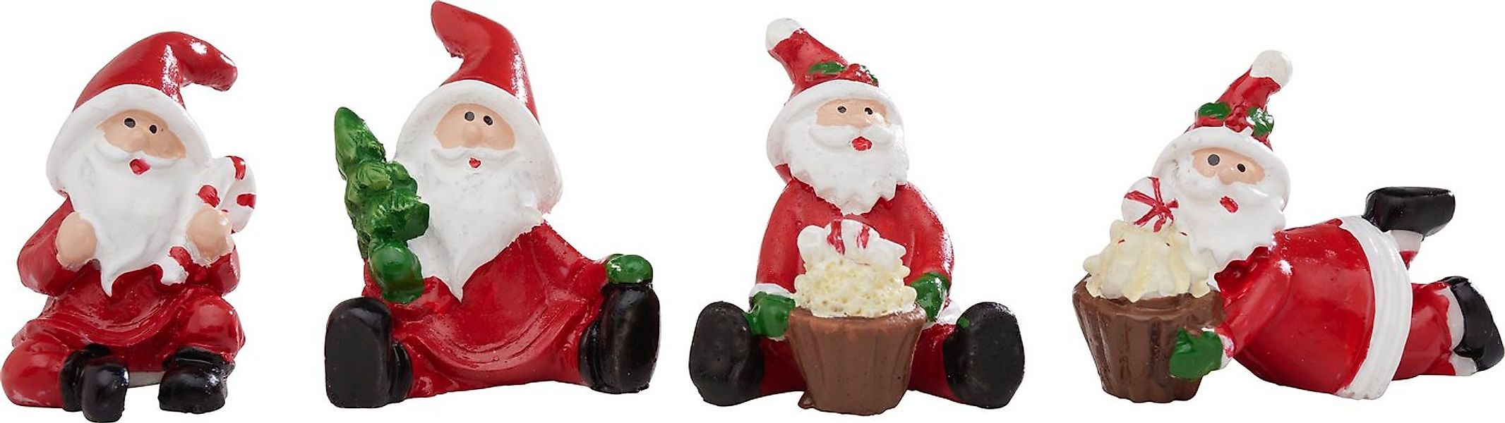VBS Dekofigur Mini Santa Claas (4 St), 4 Stück günstig online kaufen