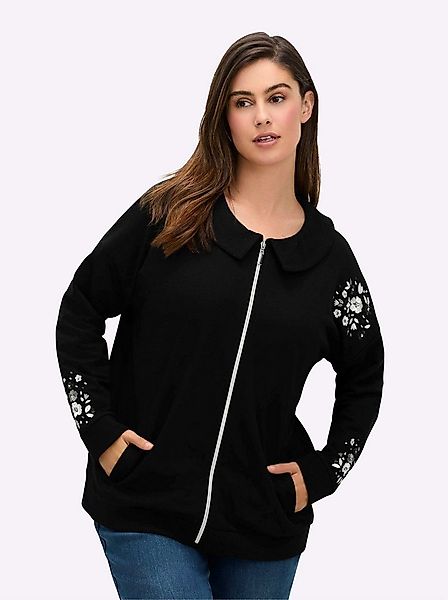 Sheego Shirtjacke Sweatjacke Langarm günstig online kaufen