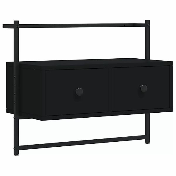 VidaXL TV-Wandschrank Schwarz 60,5x30x51 cm Holzwerkstoff günstig online kaufen