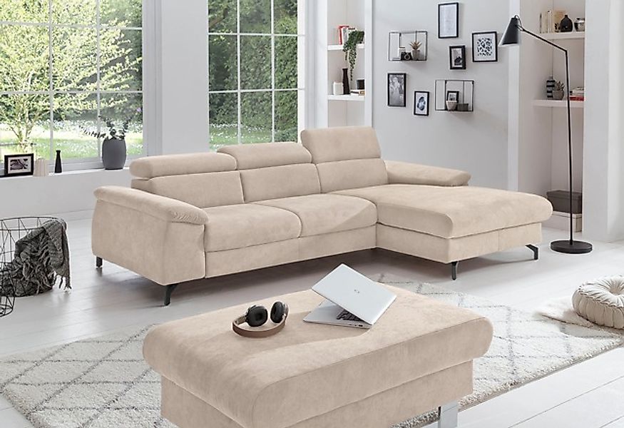 COTTA Polstergarnitur »Kitty L-Form, B: 242 bzw. 100 cm (Set: Ecksofa & Hoc günstig online kaufen