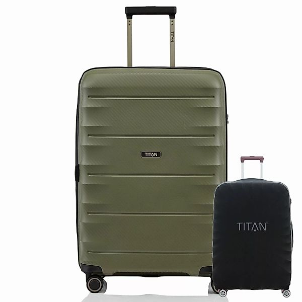 TITAN HIGHLIGHT Khaki 67cm Trolley inkl. Kofferschutz günstig online kaufen