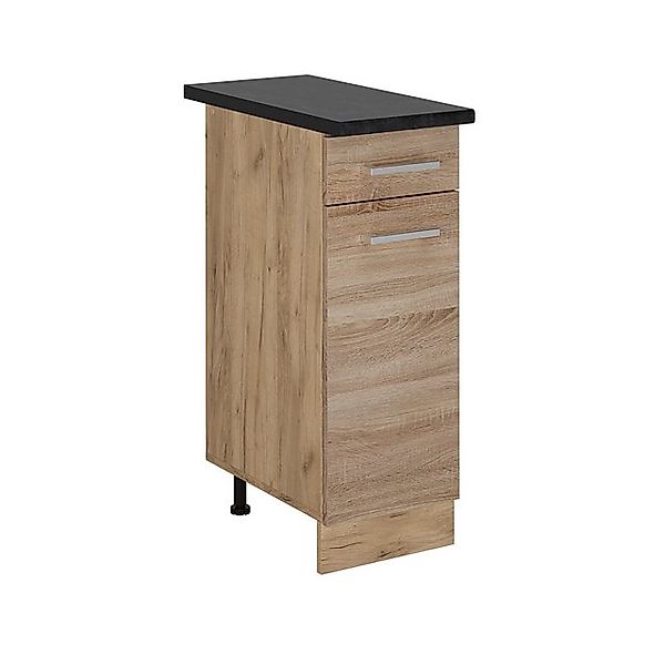 Vicco Unterschrank R-Line, Sonoma/Goldkraft Eiche, 30 cm, AP Anthrazit günstig online kaufen