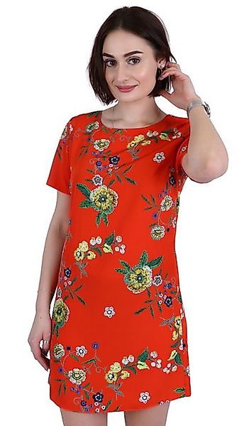 Sarcia.eu Minikleid John Zack Orangefarbenes Minikleid Chiffon geblümt M günstig online kaufen