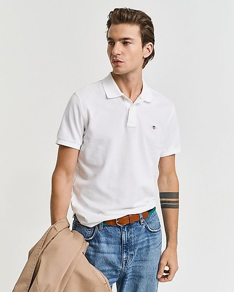 Gant Poloshirt SLIM SHIELD SS PIQUE POLO mit Logostickerei auf der Brust günstig online kaufen